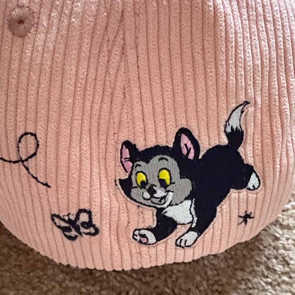 Playful Pink Corduroy Cap with Disney Figaro Thumper Fox Hound Cartoon Character - Picture 3 of 7